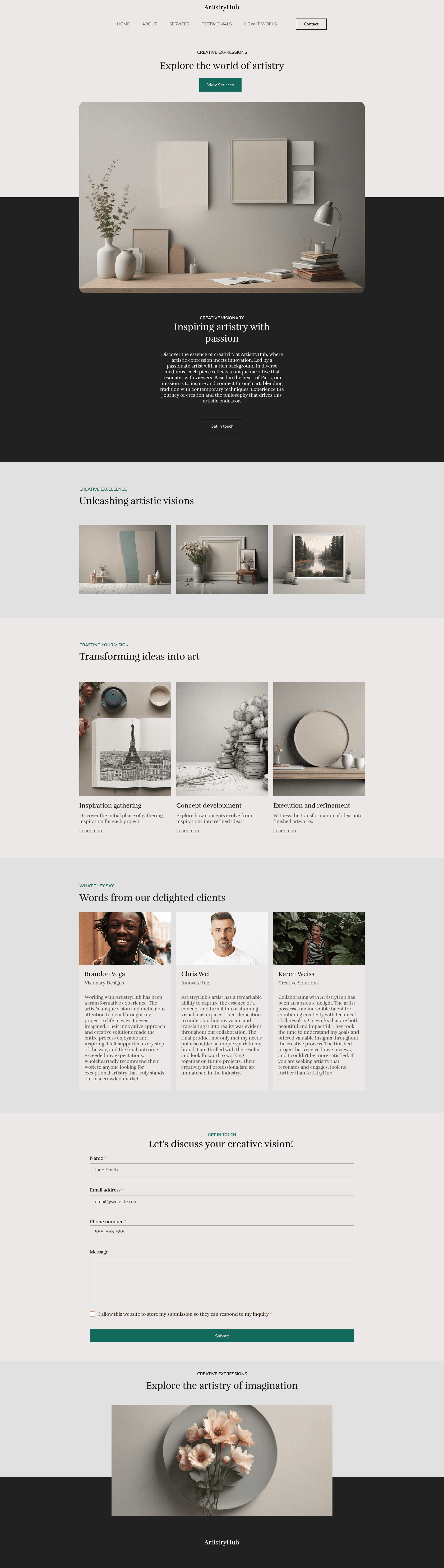 ArtistryHub - Художественная школа в Париже