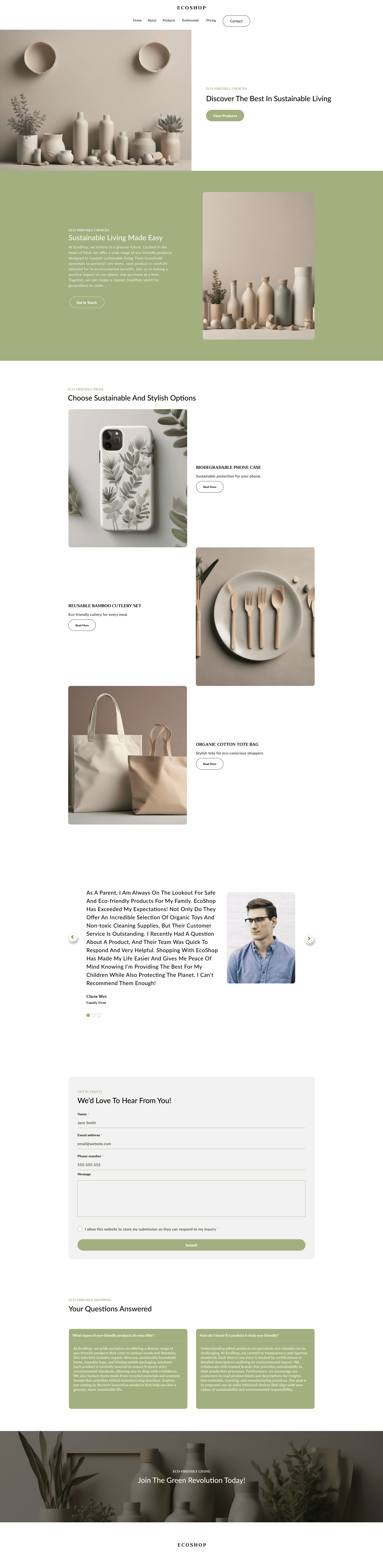 EcoShop - Магазин эко-товаров